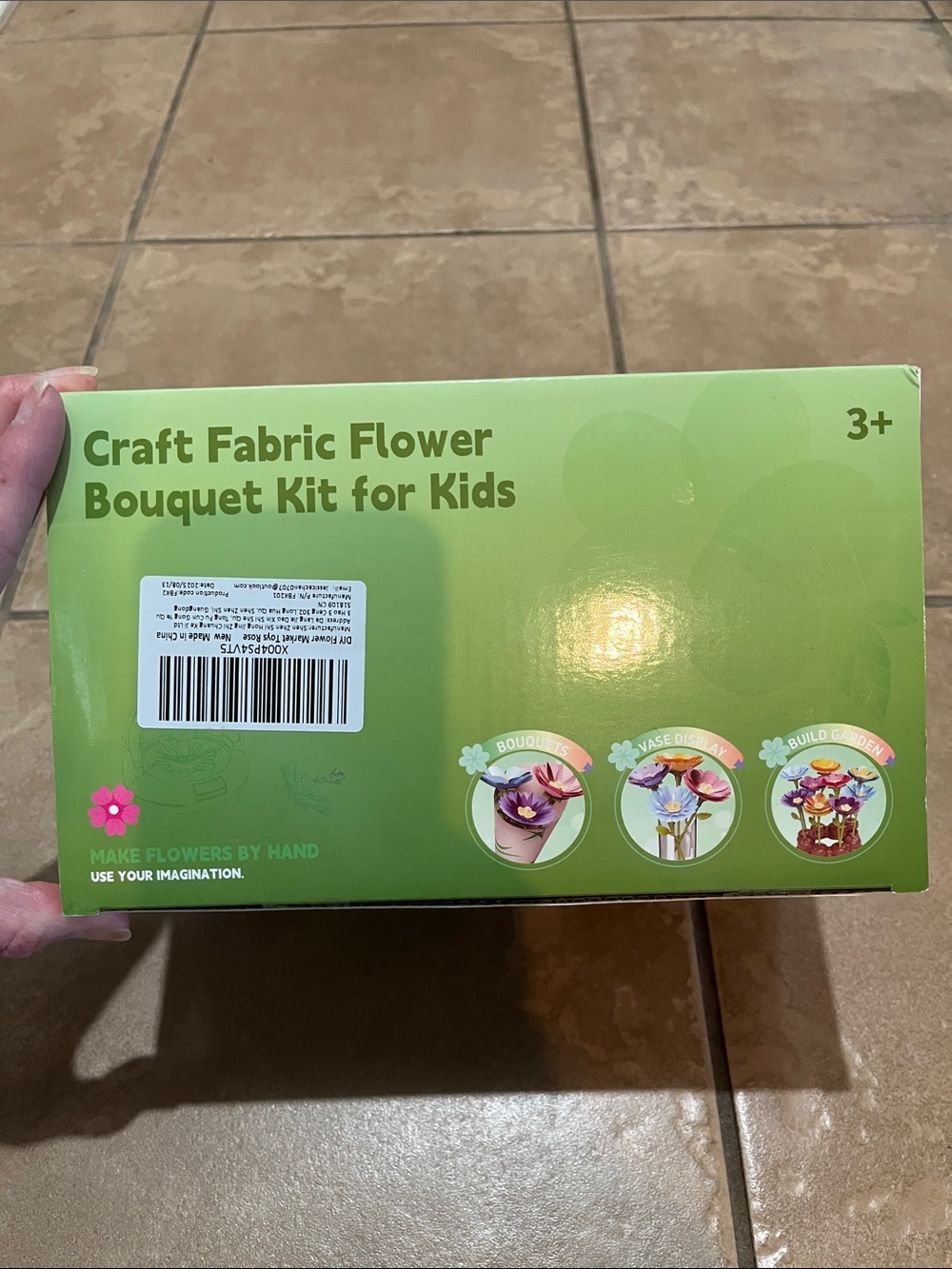 Kids Flower Bouquet Arts & Crafts Kit - Green & Yellow - Picture 5 of 5